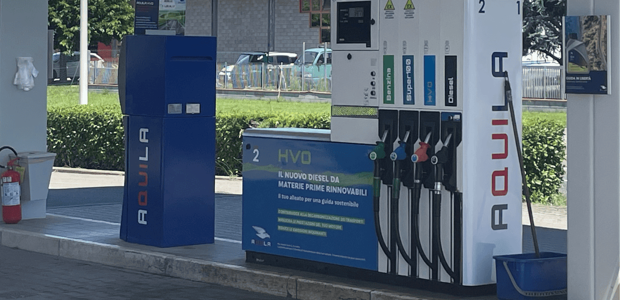 distributore HVO stazione di servizio Aquila